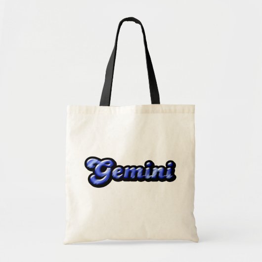 Retro Zodiac Gemini-Canvas tas (Voorkant)