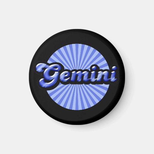 Retro Zodiac Gemini Magneet (Voorkant)