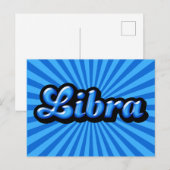 Retro Zodiac Libra Briefkaart (Voorkant / Achterkant)