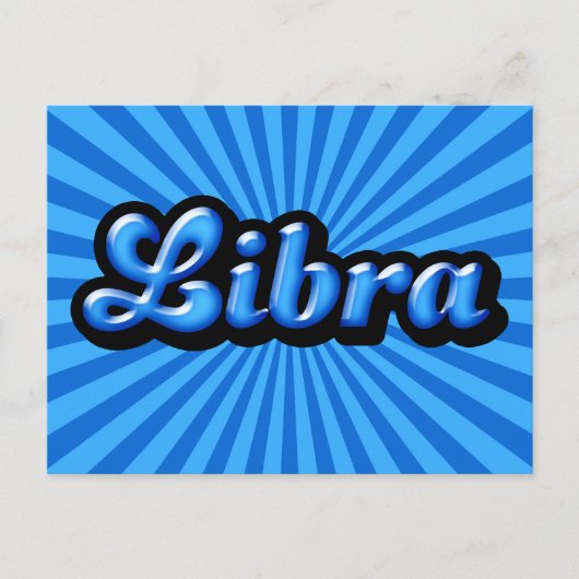 Retro Zodiac Libra Briefkaart (Voorkant)