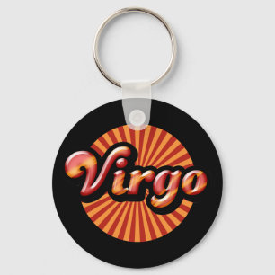 Retro Zodiac Maagd Sleutelhanger