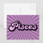 Retro Zodiac Pisces Briefkaart (Voorkant / Achterkant)