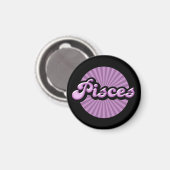 Retro Zodiac Pisces Magneet (Voorkant / Achterkant)