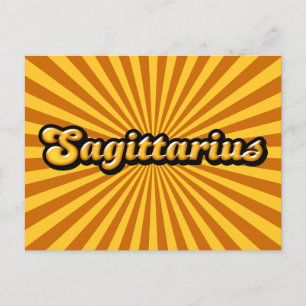 Retro Zodiac Sagittarius Briefkaart