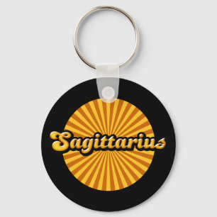 Retro Zodiac Sagittarius Sleutelhanger
