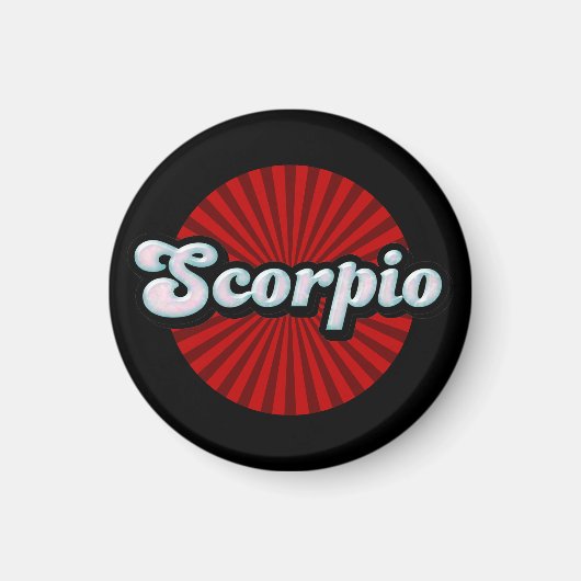 Retro Zodiac Schorpioen Magneet (Voorkant)
