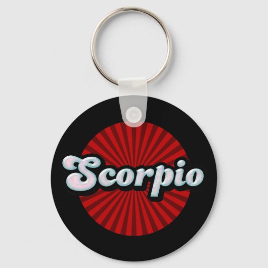 Retro Zodiac Schorpioen Sleutelhanger (Voorkant)