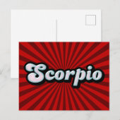 Retro Zodiac Scorpio Briefkaart (Voorkant / Achterkant)
