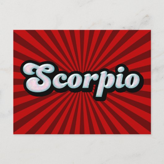 Retro Zodiac Scorpio Briefkaart (Voorkant)