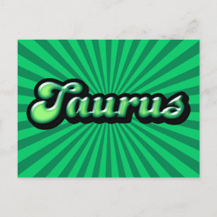 Retro Zodiac Stier Briefkaart