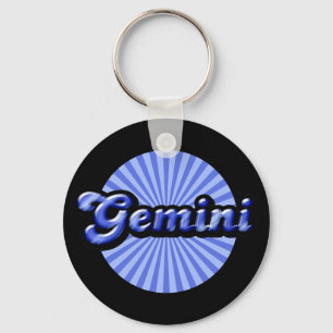 Retro Zodiac Tweelingen Sleutelhanger