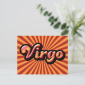 Retro Zodiac Virgo Briefkaart (Staand voorkant)