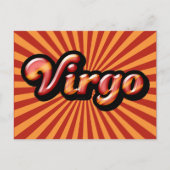 Retro Zodiac Virgo Briefkaart (Voorkant)