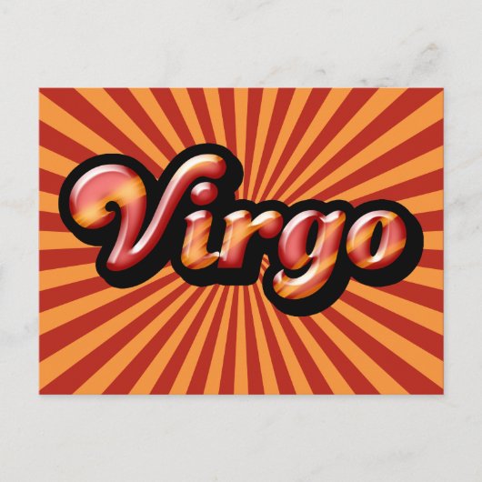Retro Zodiac Virgo Briefkaart (Voorkant)