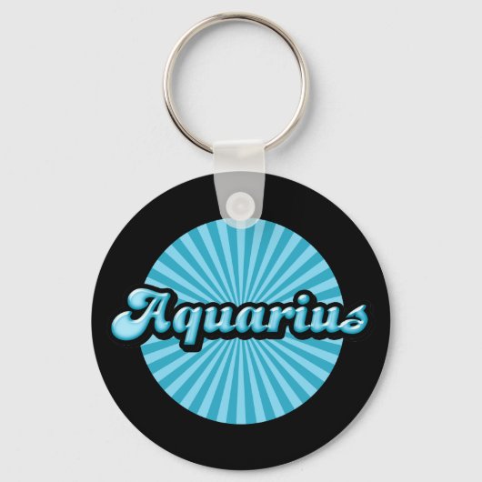 Retro Zodiac Waterman Sleutelhanger (Voorkant)