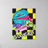 Retro Zoet Als Snoep Canvas Afdruk (Voorkant)