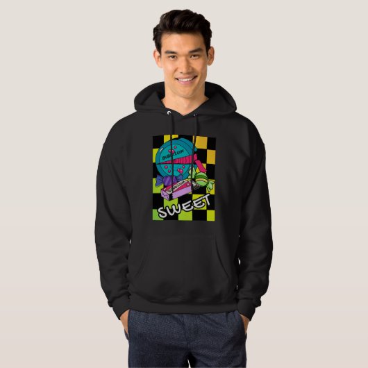 Retro zoet als snoep hoodie (Voorkant volledig)
