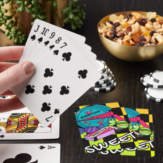 Retro Zoet Als Snoep Pokerkaarten (Insitu)