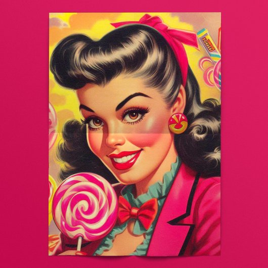 Retro Zoete Lollypop Pin-up Tissuepapier