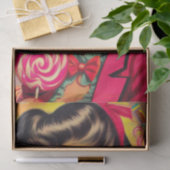 Retro Zoete Lollypop Pin-up Tissuepapier (Geschenk)