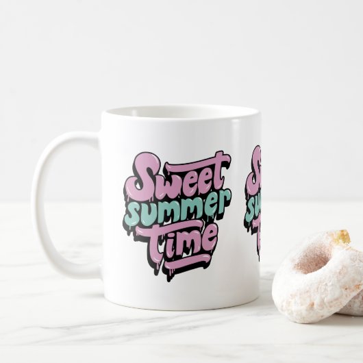 Retro Zoete Zomer Tijd Koffiemok (Met donut)