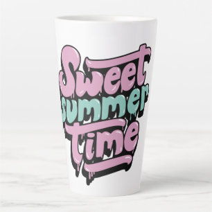 Retro Zoete Zomer Tijd Latte Mok