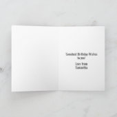 Retro Zoethout Alsorts Aangepaste Tekst Verjaardag Kaart (Binnen)