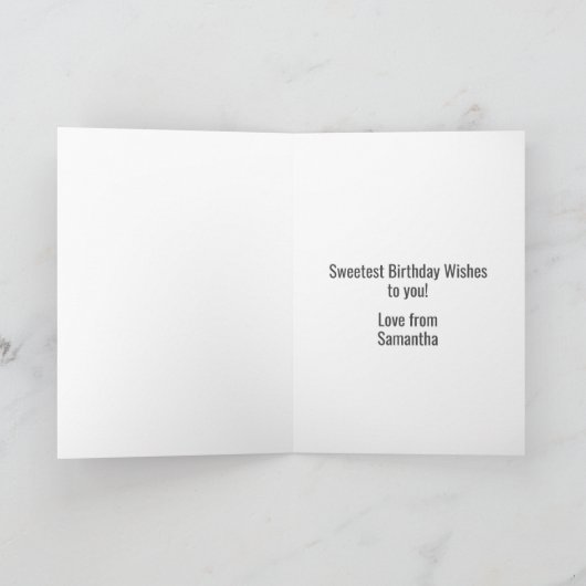 Retro Zoethout Alsorts Aangepaste Tekst Verjaardag Kaart (Binnen)