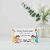 Retro zoetigheden desserts bakkerij banketbakker visitekaartje (Staand voorkant)