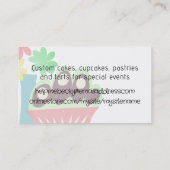 Retro zoetigheden desserts bakkerij banketbakker visitekaartje (Achterkant)