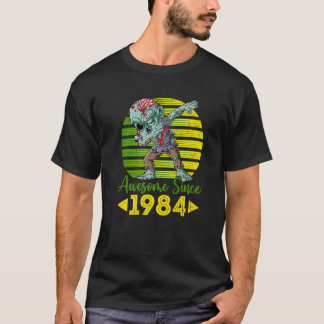 Retro Zombie Dabbing Geweldige sinds 1984 38th Bda T-shirt