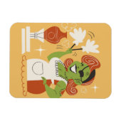 Retro Zombie Houseechtgenote Magneet (Horizontaal)