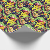 Retro Zombie Pin-up Cadeaupapier (Hoek)