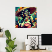 Retro Zombie Pin-up Poster (Thuiskantoor)