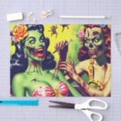 Retro Zombie Pin-up Tissuepapier (Craft)