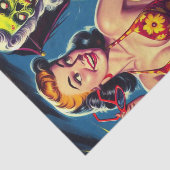 Retro Zombie Pin-up Tissuepapier (Detail)