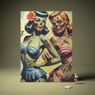 Retro Zombie Pin-ups Legpuzzel