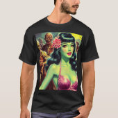 Retro Zombie Woman T-shirt (Voorkant)