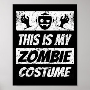 Retro Zombies Halloween Jongens Kinder Leuke Kostu Poster