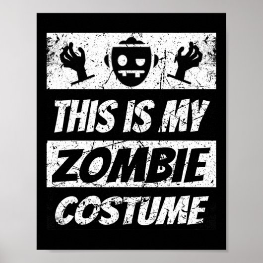 Retro Zombies Halloween Jongens Kinder Leuke Kostu Poster (Voorkant)