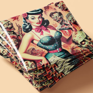 Retro Zombies Pin-up Magneet