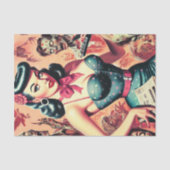 Retro Zombies Pin-up Tissuepapier (Voorkant)