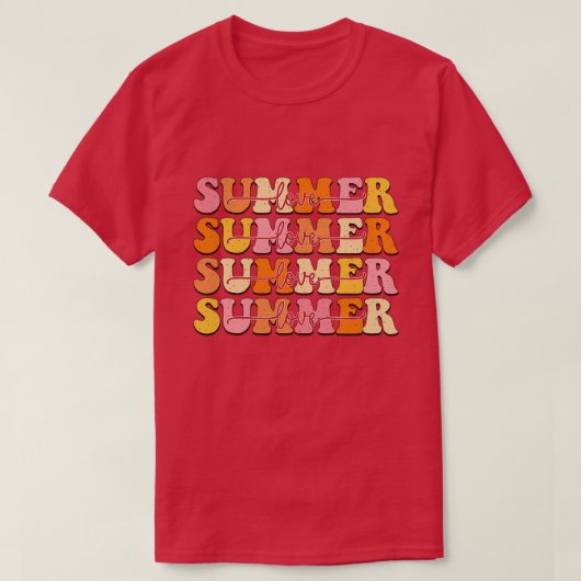 Retro zomer 1 t-shirt (Design voorkant)