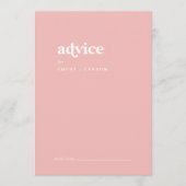 Retro Zomer | Blush Roze Bruiloft Advieskaart (Voorkant)