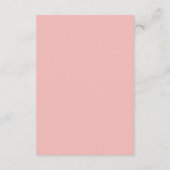 Retro Zomer | Blush Roze Bruiloft Details Informatiekaartje (Achterkant)