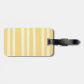 Retro Zomer Chic Gele Strepen Monogram Bagagelabel (Achterkant horizontaal)