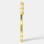 Retro Zomer Chic Gele Strepen Monogram Case-Mate iPhone Case (Achterkant / Rechts)