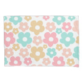 Retro Zomer Daisies Patroon #4a #retro #flowers Kussensloop (Voorkant)