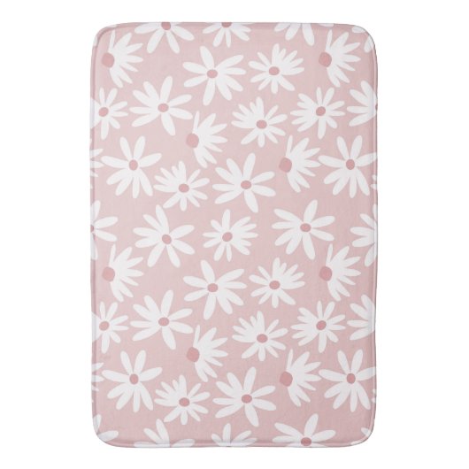 Retro Zomer Daisies Patroon Klein #4 #pattern Badmat (Voorkant Verticaal)