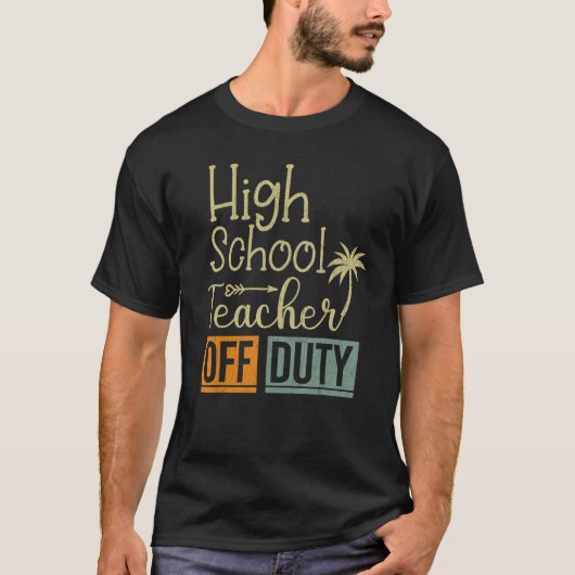Retro Zomer Einde Schooljaar Middelbare School Ler T-shirt (Voorkant)